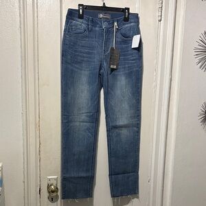 Democracy Men's Washed Blue Slim Straight Jeans